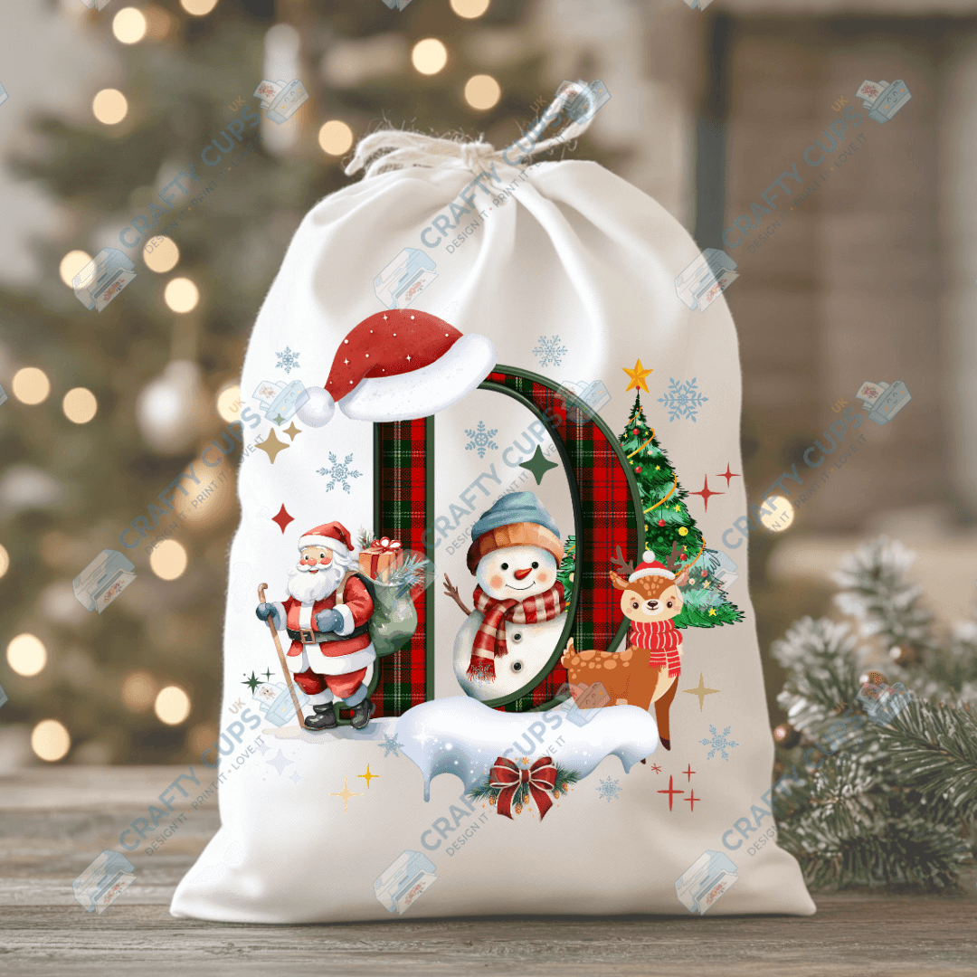 Christmas Alphabet DTF Transfers | A–Z Festive Letter Designs | Various Sizes | Ready to Press | Holiday Shirt Prints