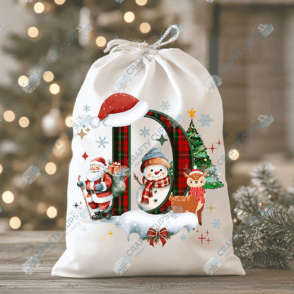 Christmas Alphabet DTF Transfers | A–Z Festive Letter Designs | Various Sizes | Ready to Press | Holiday Shirt Prints