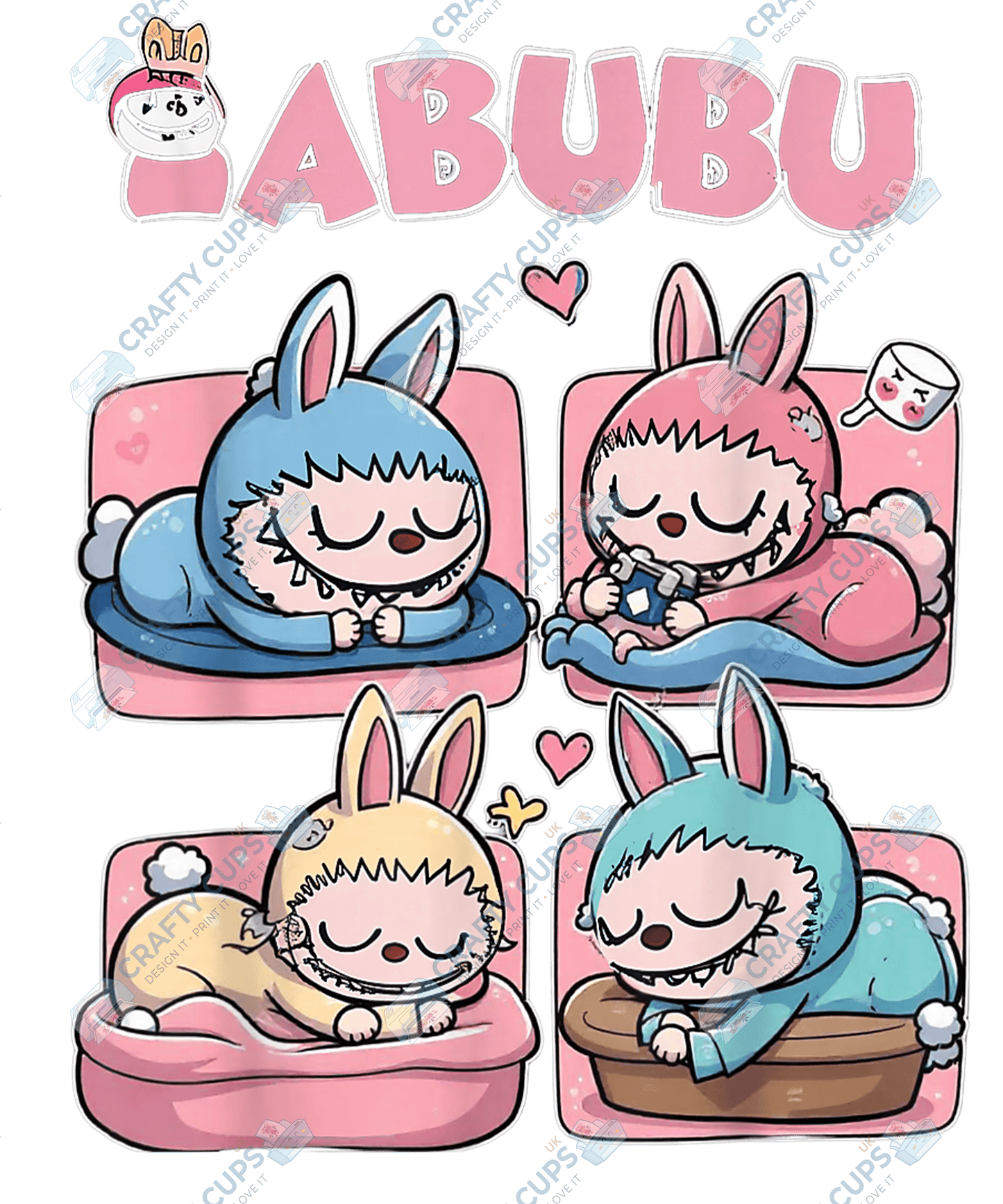 Chibi Monsters DTF Transfer – Cute Anime Style Various Sizes & Designs