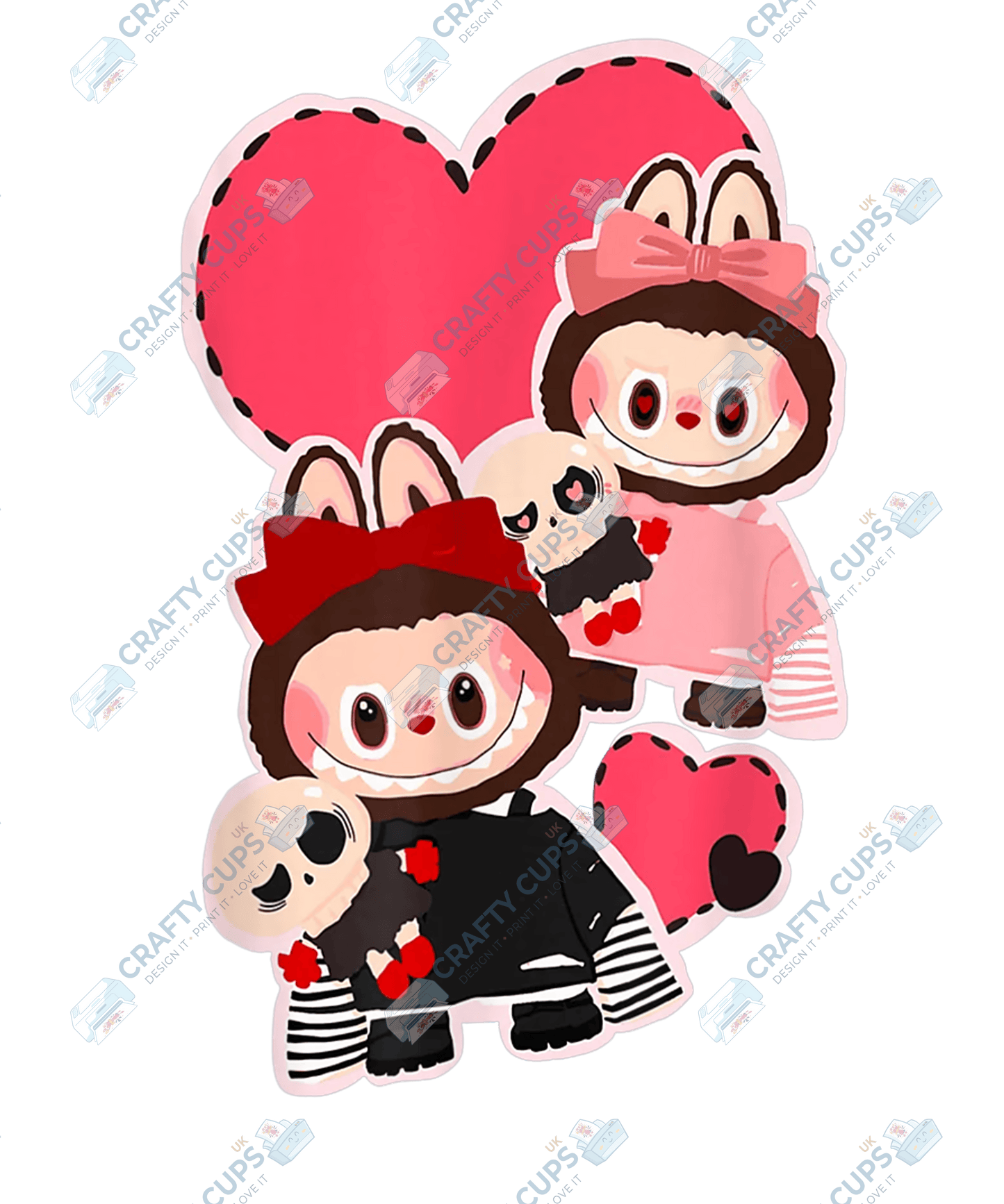 Chibi Monsters DTF Transfer – Cute Anime Style Various Sizes & Designs