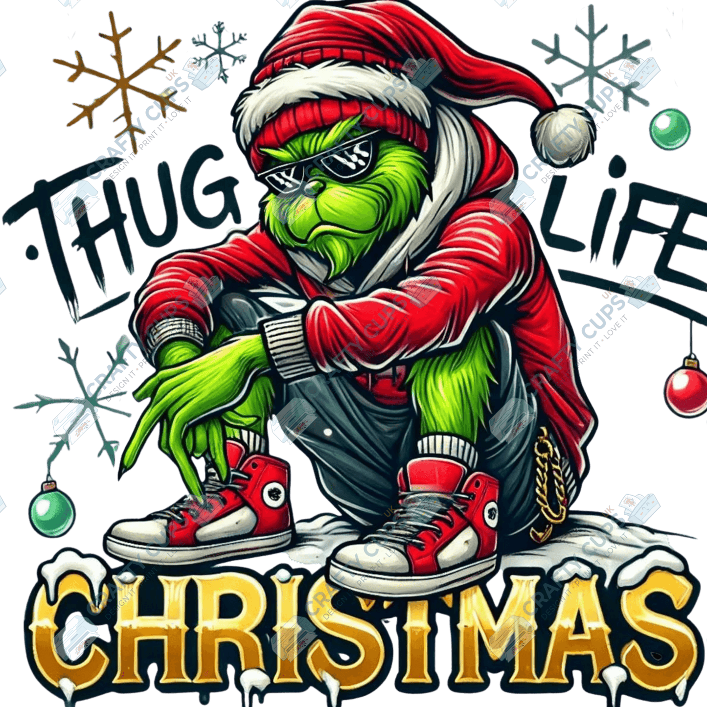 Grinch DTF Transfers – Various Christmas Designs & Sizes (4"–10")