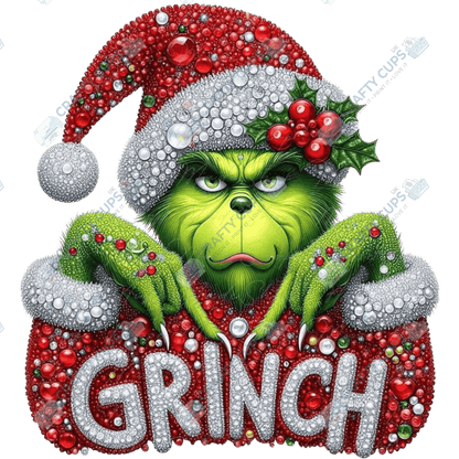 Grinch DTF Transfers – Various Christmas Designs & Sizes (4"–10")