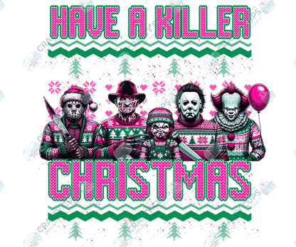 Creepy Christmas DTF Prints – Dark Festive Transfers, Ready to Press