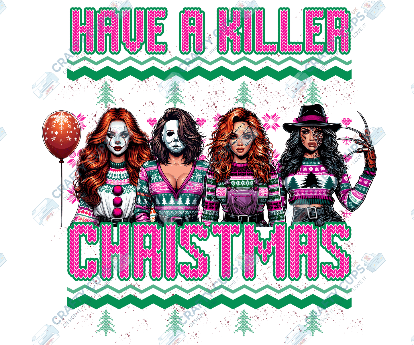 Creepy Christmas DTF Prints – Dark Festive Transfers, Ready to Press