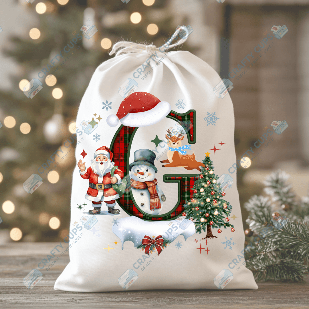 Christmas Alphabet DTF Transfers | A–Z Festive Letter Designs | Various Sizes | Ready to Press | Holiday Shirt Prints