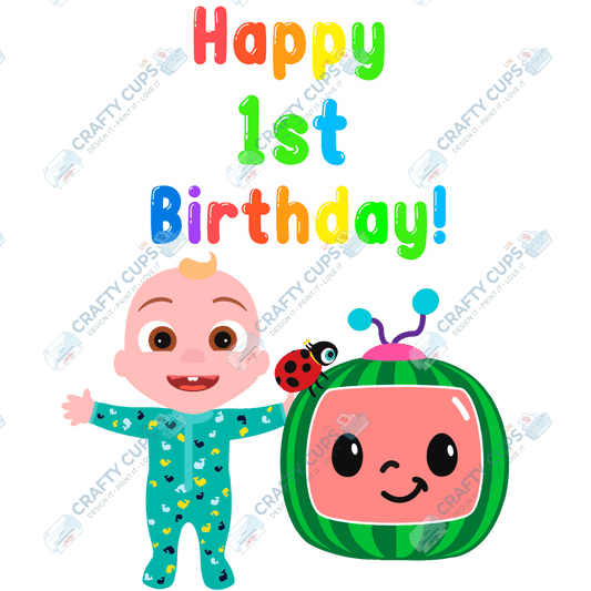 Cocomelon Birthday DTF Transfers – Colourful Kids’ Birthday Prints for Shirts, Pyjamas & Gifts