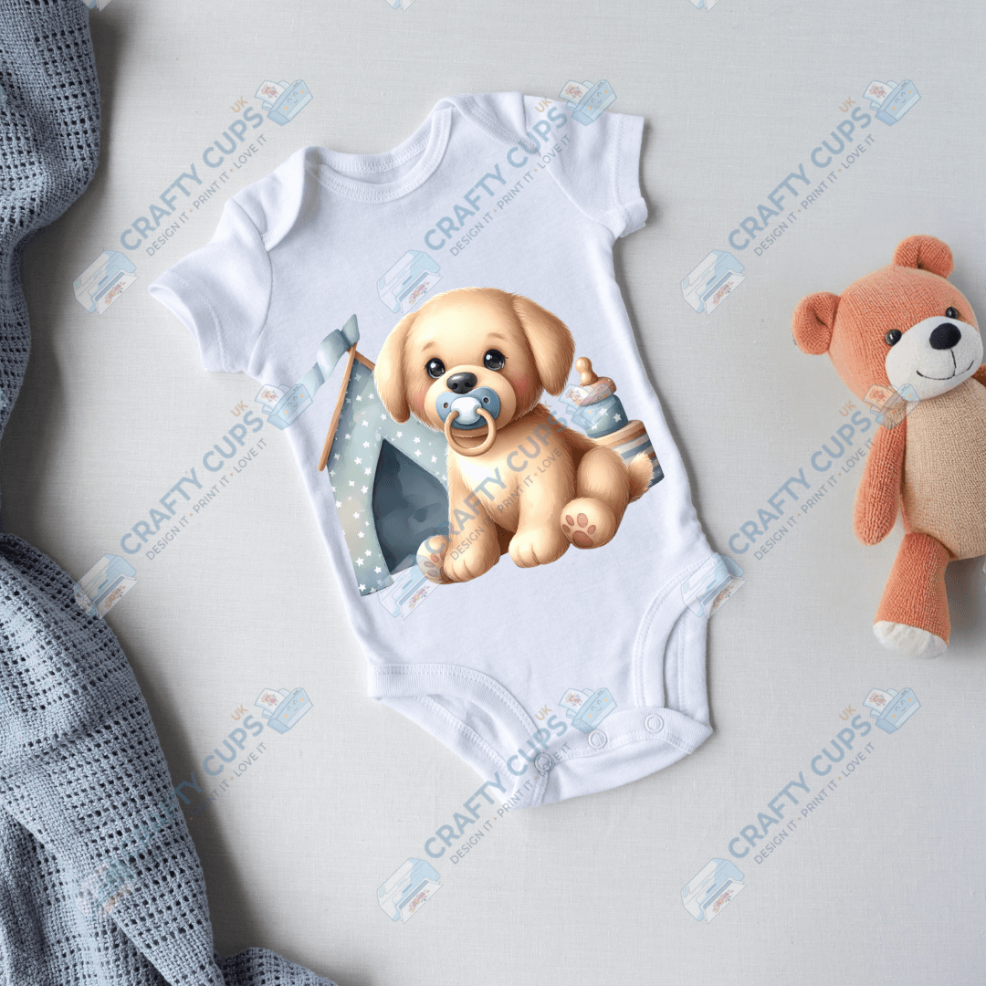 Cute Puppy DTF Transfers – Adorable Baby & Kids Designs (4"–10")