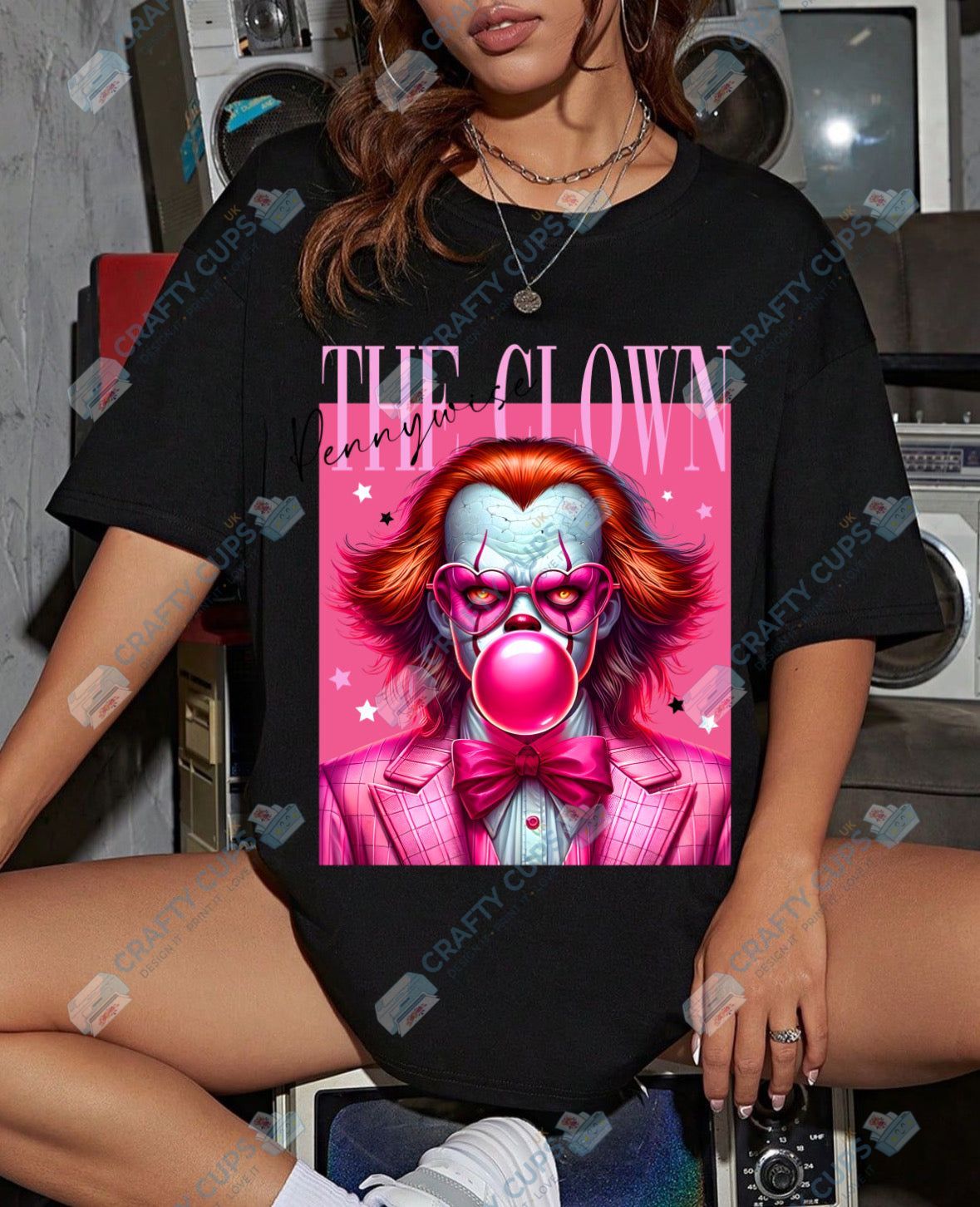 Pink Horror DTF Designs – Horror Merch Prints, Gothic DTF Transfers & Dark Apparel Art