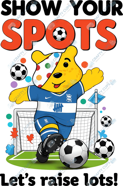 Children in Need Football DTF Transfers – Pudsey Bear Designs (4"–10")