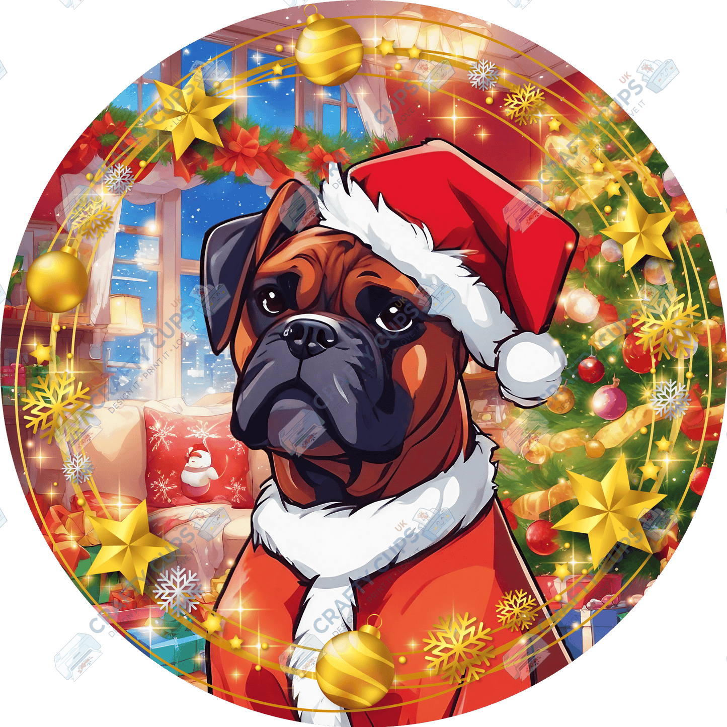 Christmas Dog Breeds DTF Transfer – Exclusive Secret Sub Design | Various Sizes – Crafty Cups UK