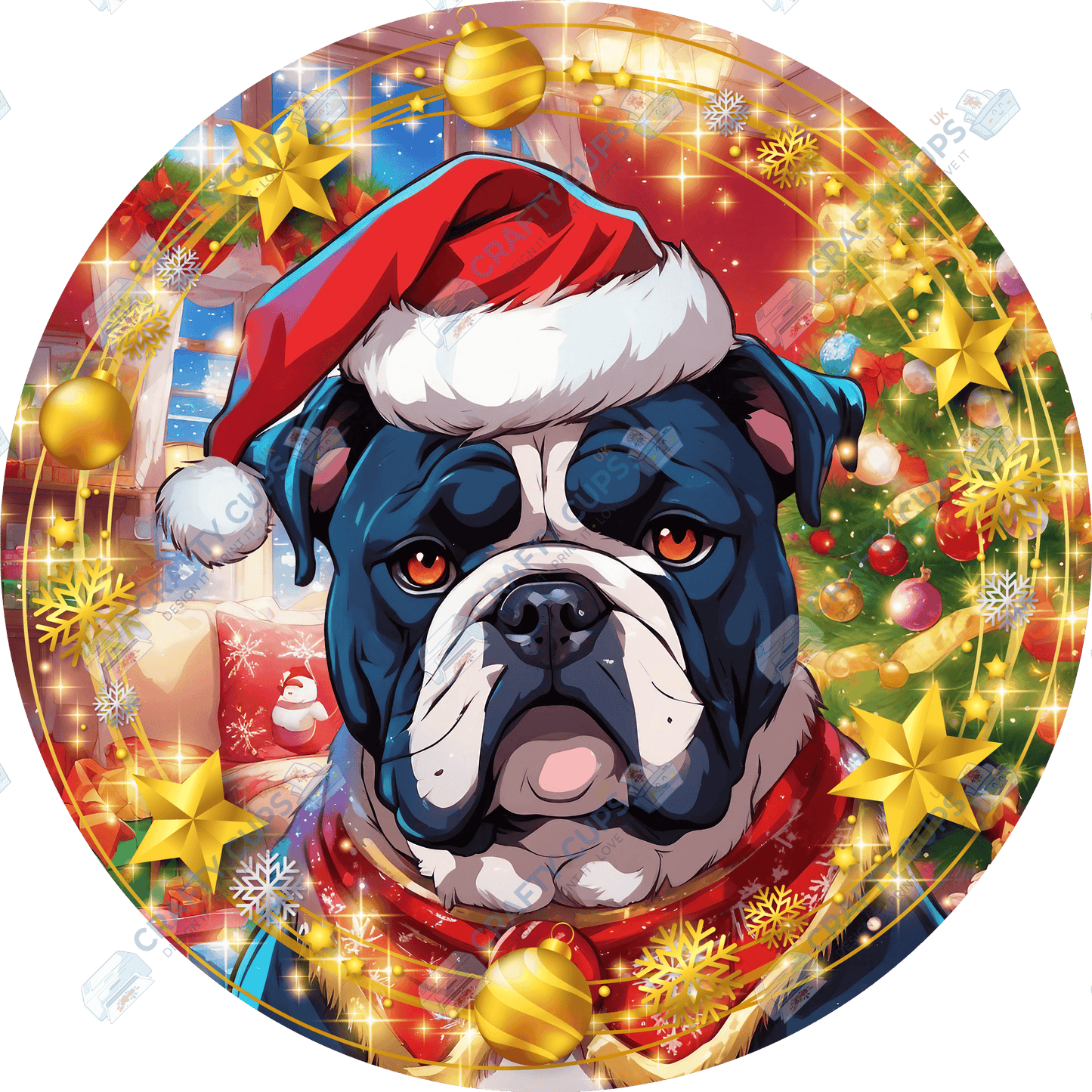 Christmas Dog Breeds DTF Transfer – Exclusive Secret Sub Design | Various Sizes – Crafty Cups UK