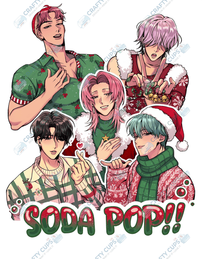 Christmas Demon Hunters DTF Transfer – Festive Anime Style, Various Sizes & Designs, Heat Press Ready