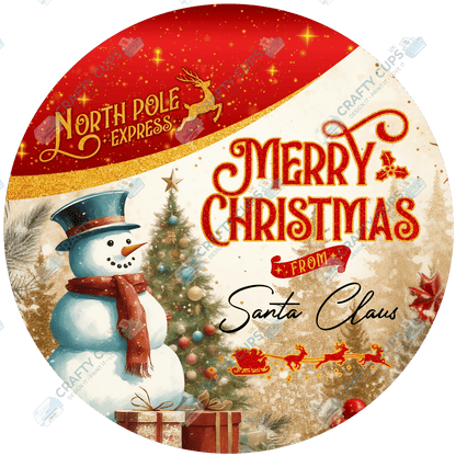 Merry Christmas from Santa Claus DTF Print – Exclusive Secret Sub Design | Various Sizes & Designs – Crafty Cups UK