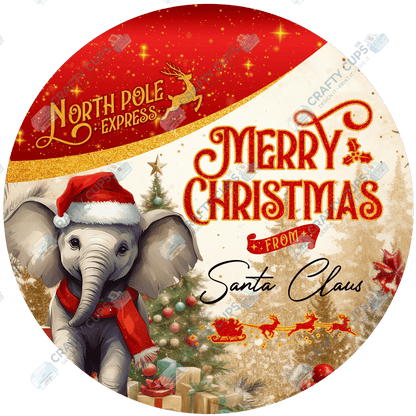 Merry Christmas from Santa Claus DTF Print – Exclusive Secret Sub Design | Various Sizes & Designs – Crafty Cups UK