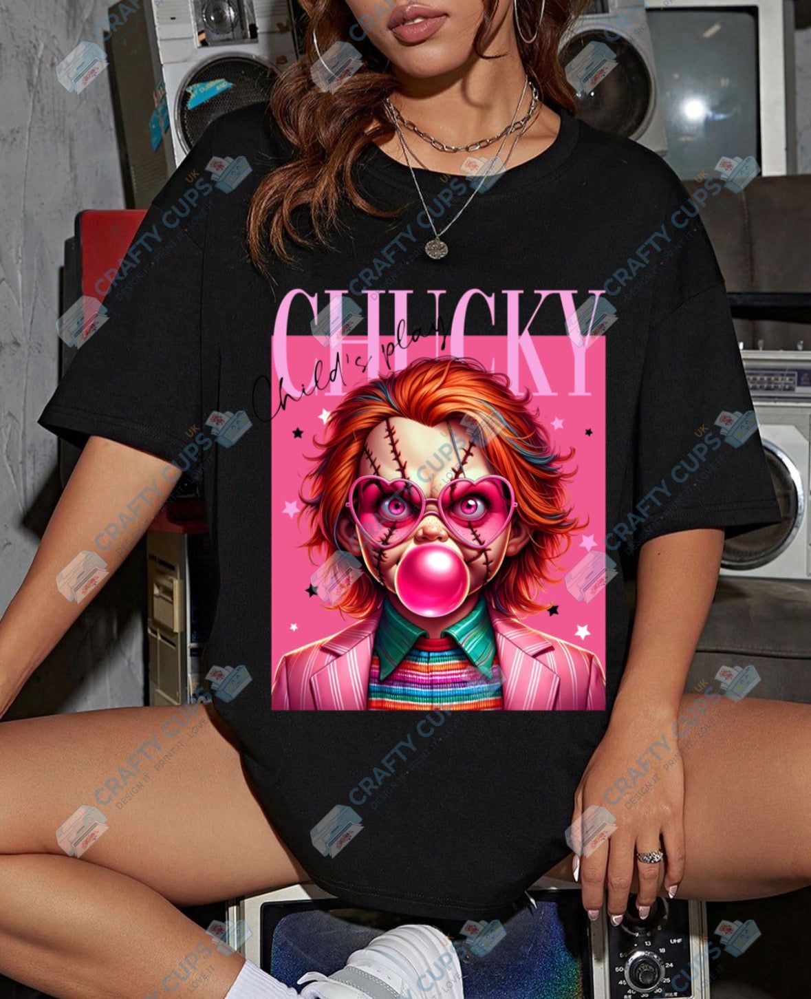 Pink Horror DTF Designs – Horror Merch Prints, Gothic DTF Transfers & Dark Apparel Art