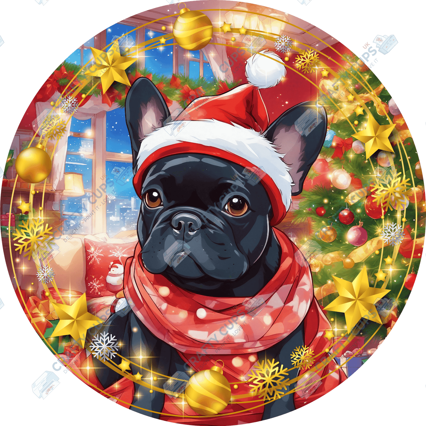 Christmas Dog Breeds DTF Transfer – Exclusive Secret Sub Design | Various Sizes – Crafty Cups UK