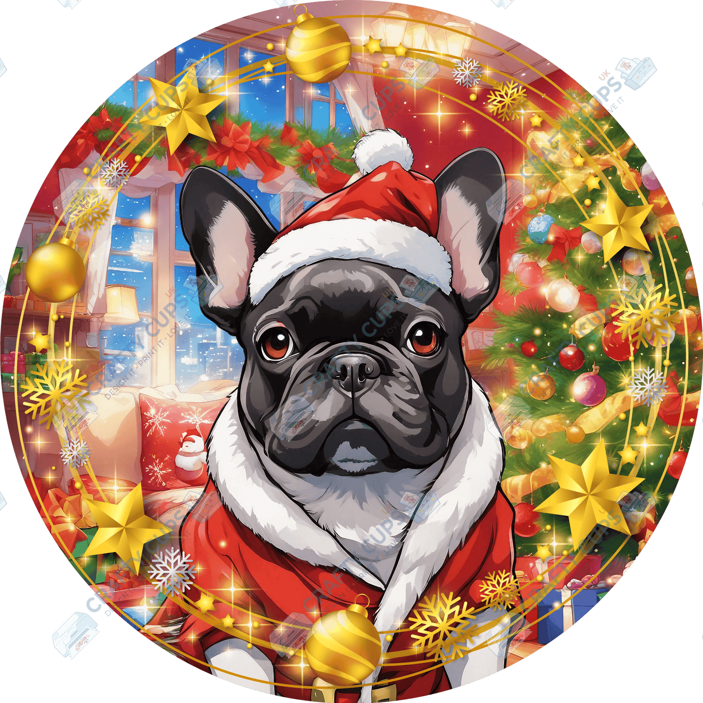 Christmas Dog Breeds DTF Transfer – Exclusive Secret Sub Design | Various Sizes – Crafty Cups UK