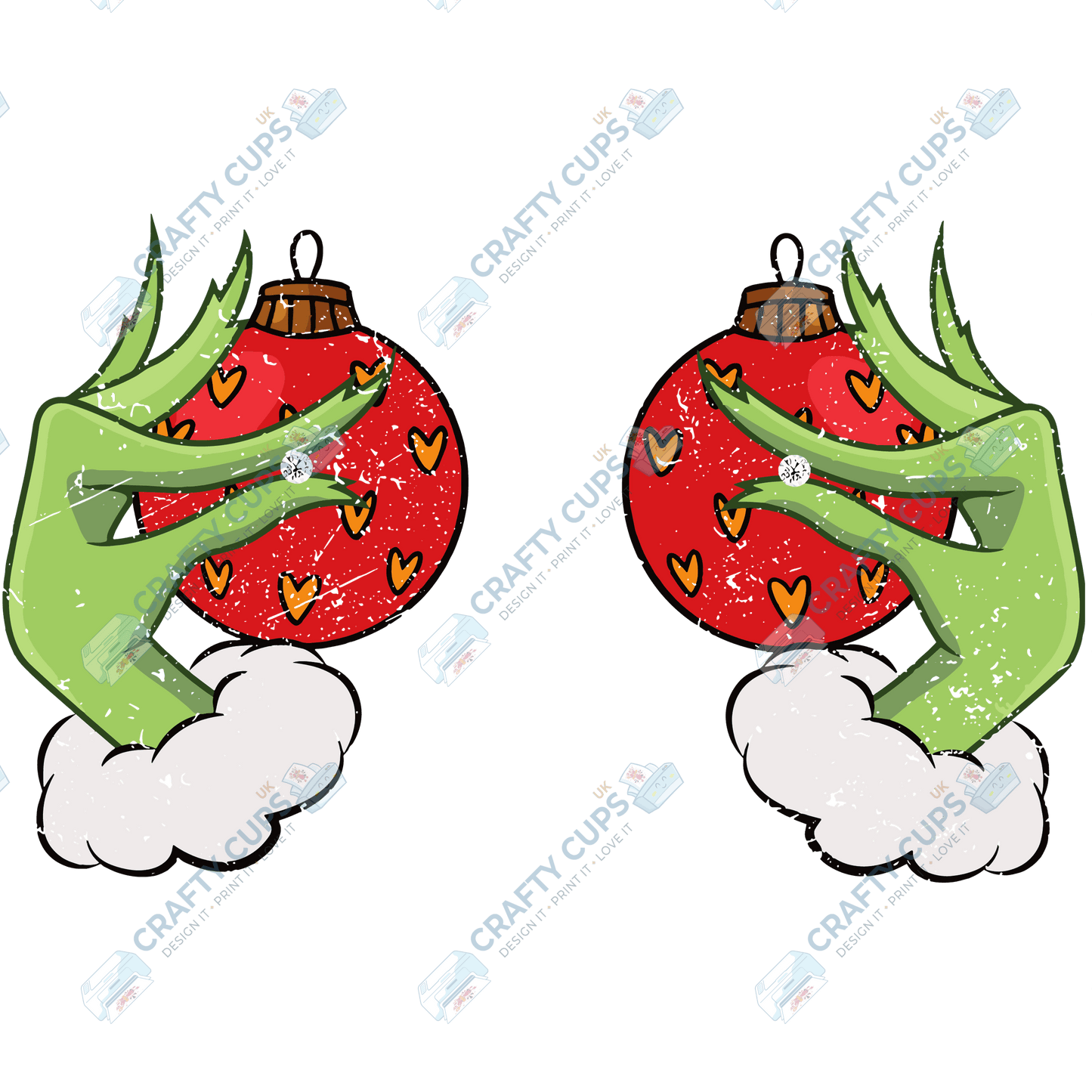 Grinch DTF Transfers – Various Christmas Designs & Sizes (4"–10")
