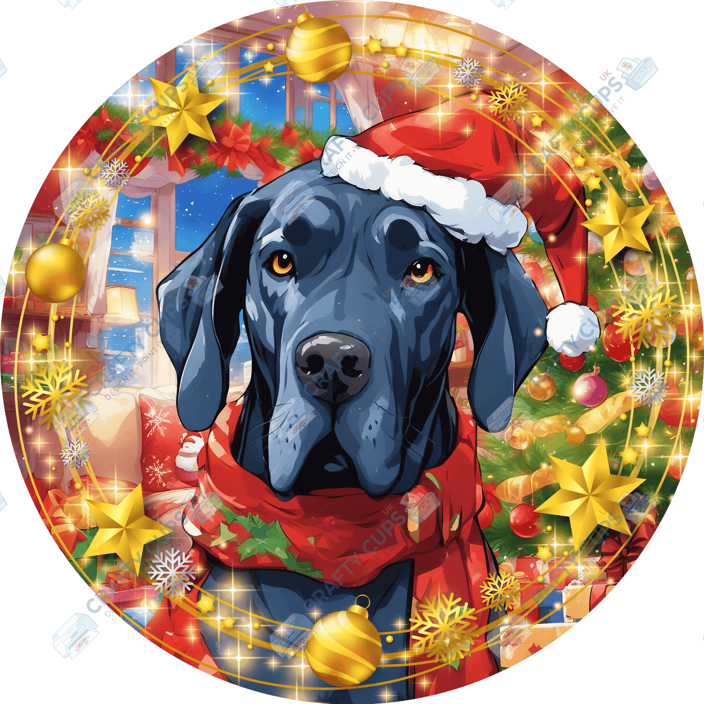 Christmas Dog Breeds DTF Transfer – Exclusive Secret Sub Design | Various Sizes – Crafty Cups UK
