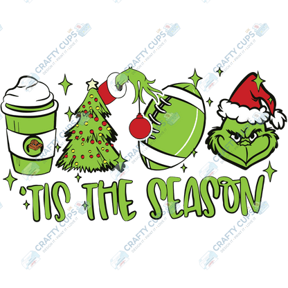 Grinch DTF Transfers – Various Christmas Designs & Sizes (4"–10")