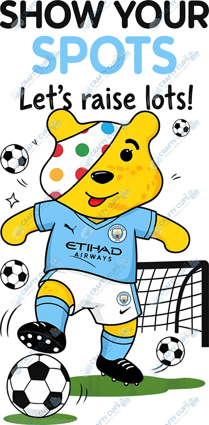 Children in Need Football DTF Transfers – Pudsey Bear Designs (4"–10")