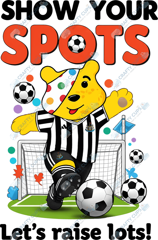 Children in Need Football DTF Transfers – Pudsey Bear Designs (4"–10")