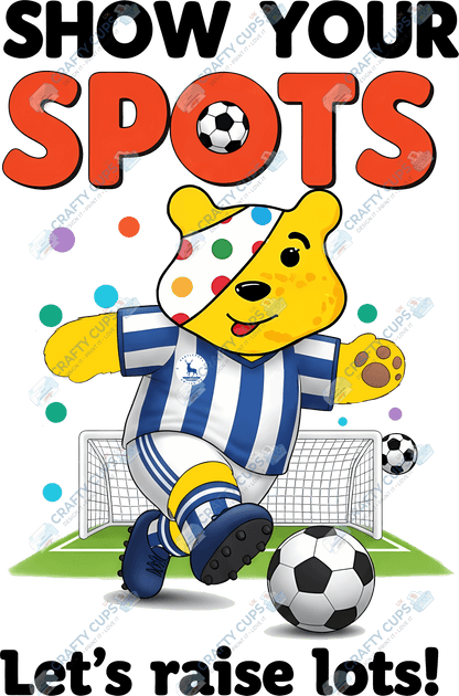 Children in Need Football DTF Transfers – Pudsey Bear Designs (4"–10")