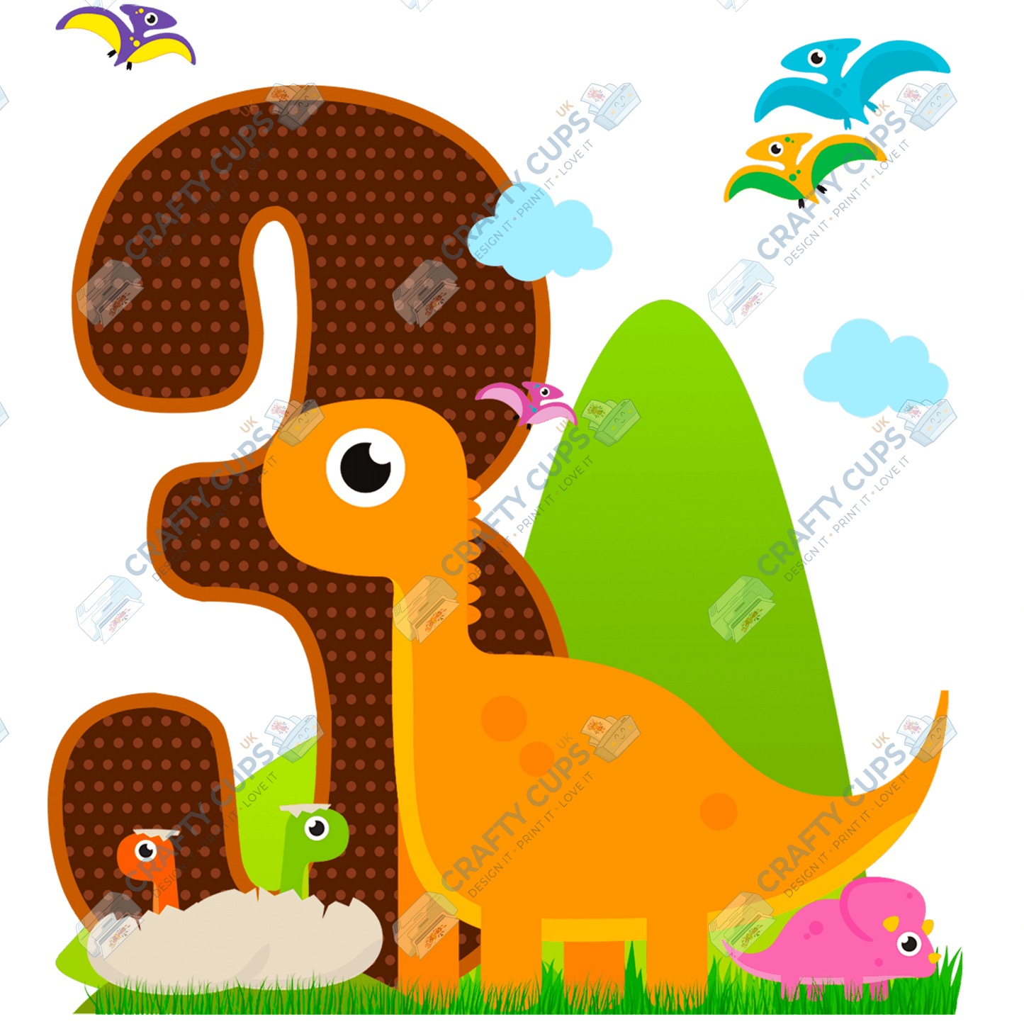 Dinosaur DTF Transfer for Kids (Ages 1–5) – Cute Dino Design for Shirts & Outfits