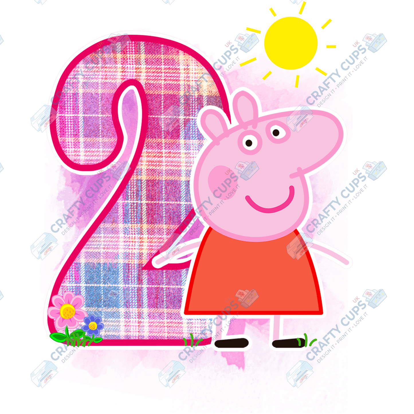 Pepper Birthday DTF Transfer for Kids (Ages 1–5) – Cute Piggy Design
