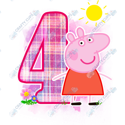 Pepper Birthday DTF Transfer for Kids (Ages 1–5) – Cute Piggy Design
