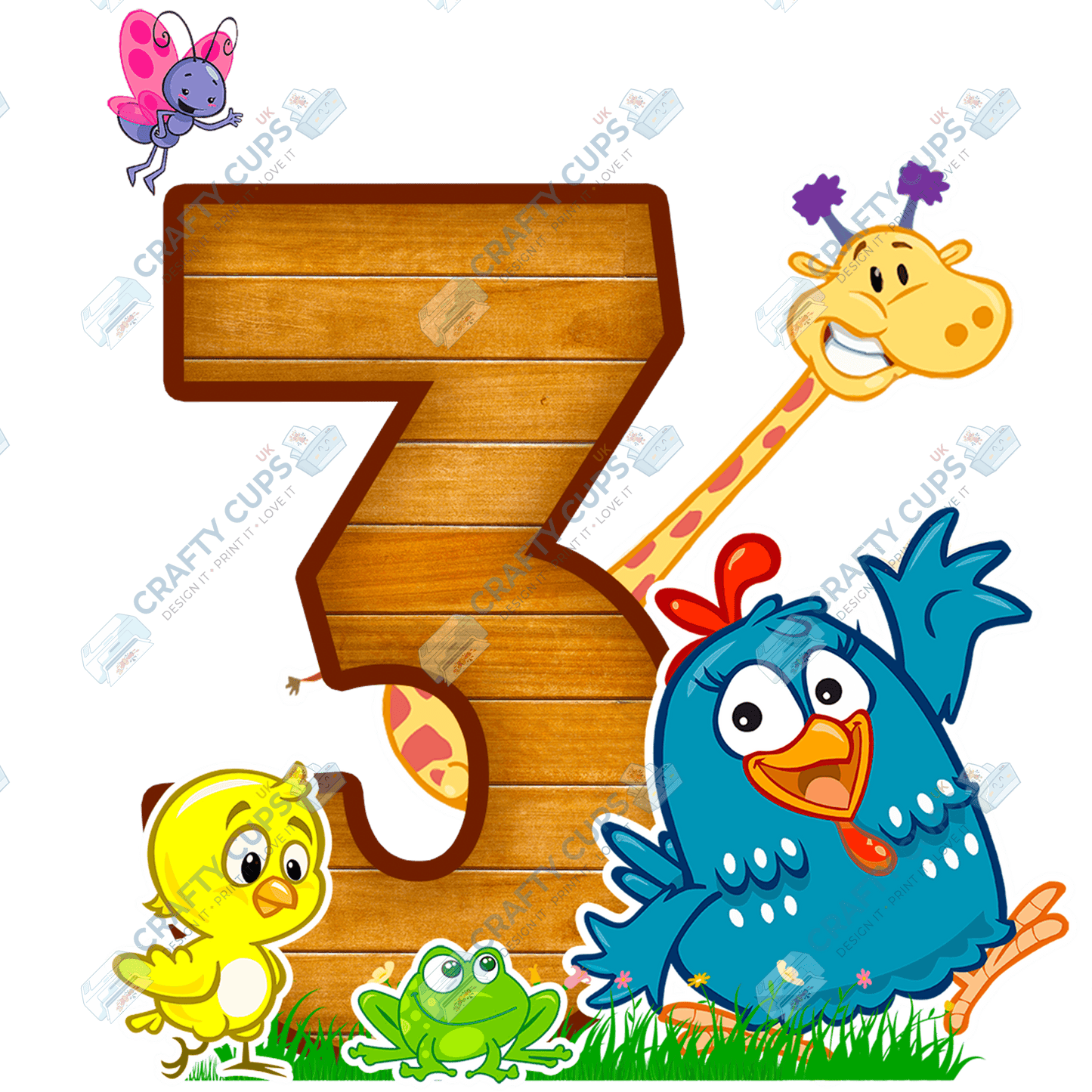 Cute Animals DTF Transfer for Kids (Ages 1–5) – Bright & Adorable Design