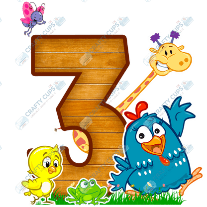 Cute Animals DTF Transfer for Kids (Ages 1–5) – Bright & Adorable Design
