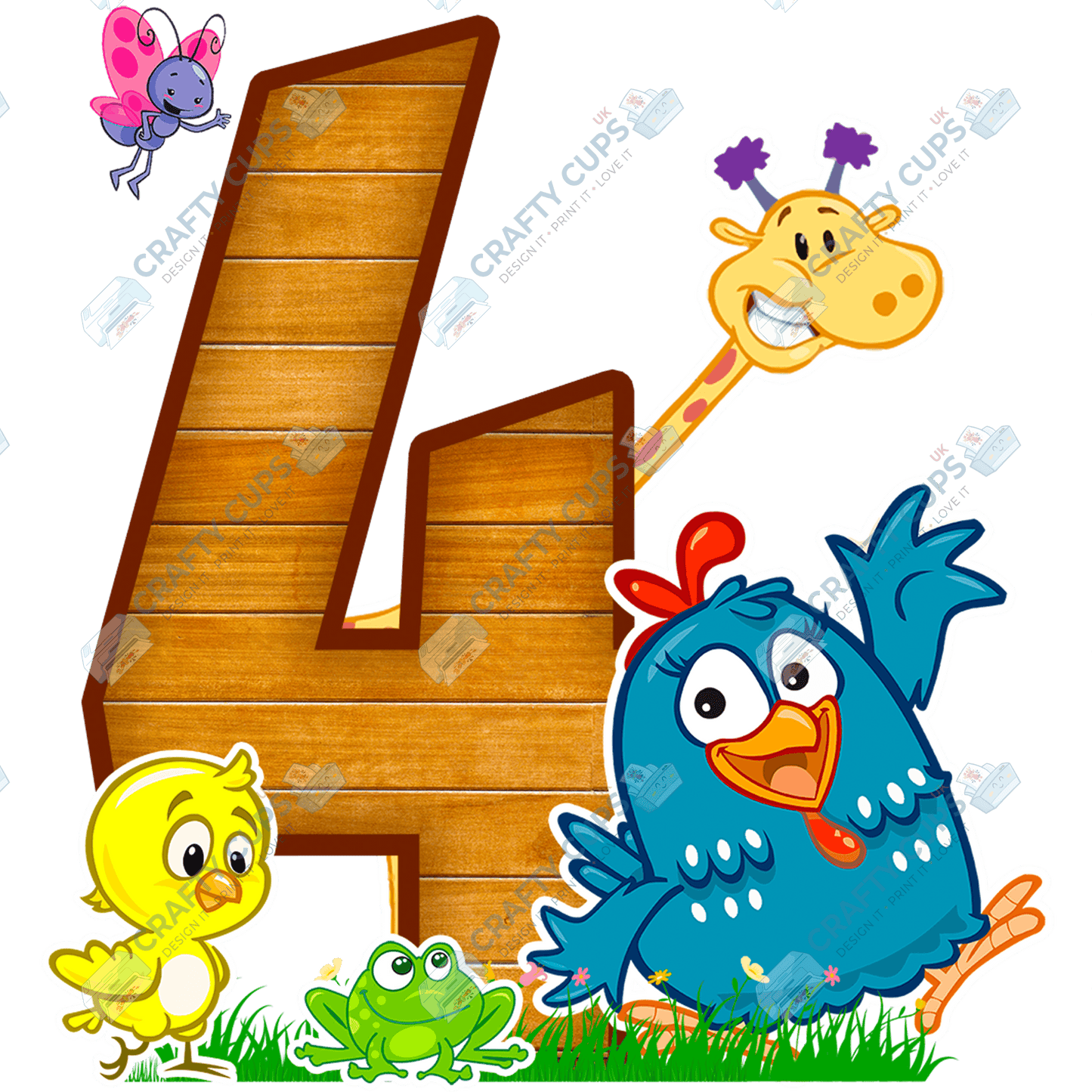 Cute Animals DTF Transfer for Kids (Ages 1–5) – Bright & Adorable Design