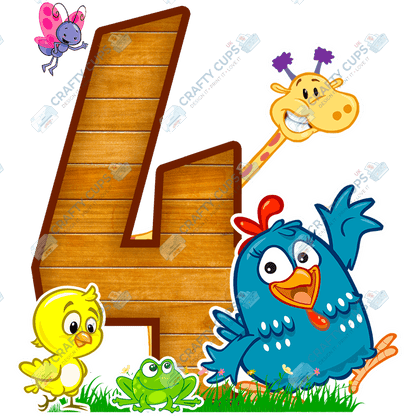 Cute Animals DTF Transfer for Kids (Ages 1–5) – Bright & Adorable Design