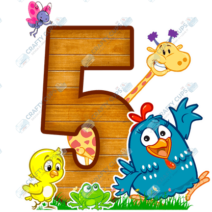 Cute Animals DTF Transfer for Kids (Ages 1–5) – Bright & Adorable Design