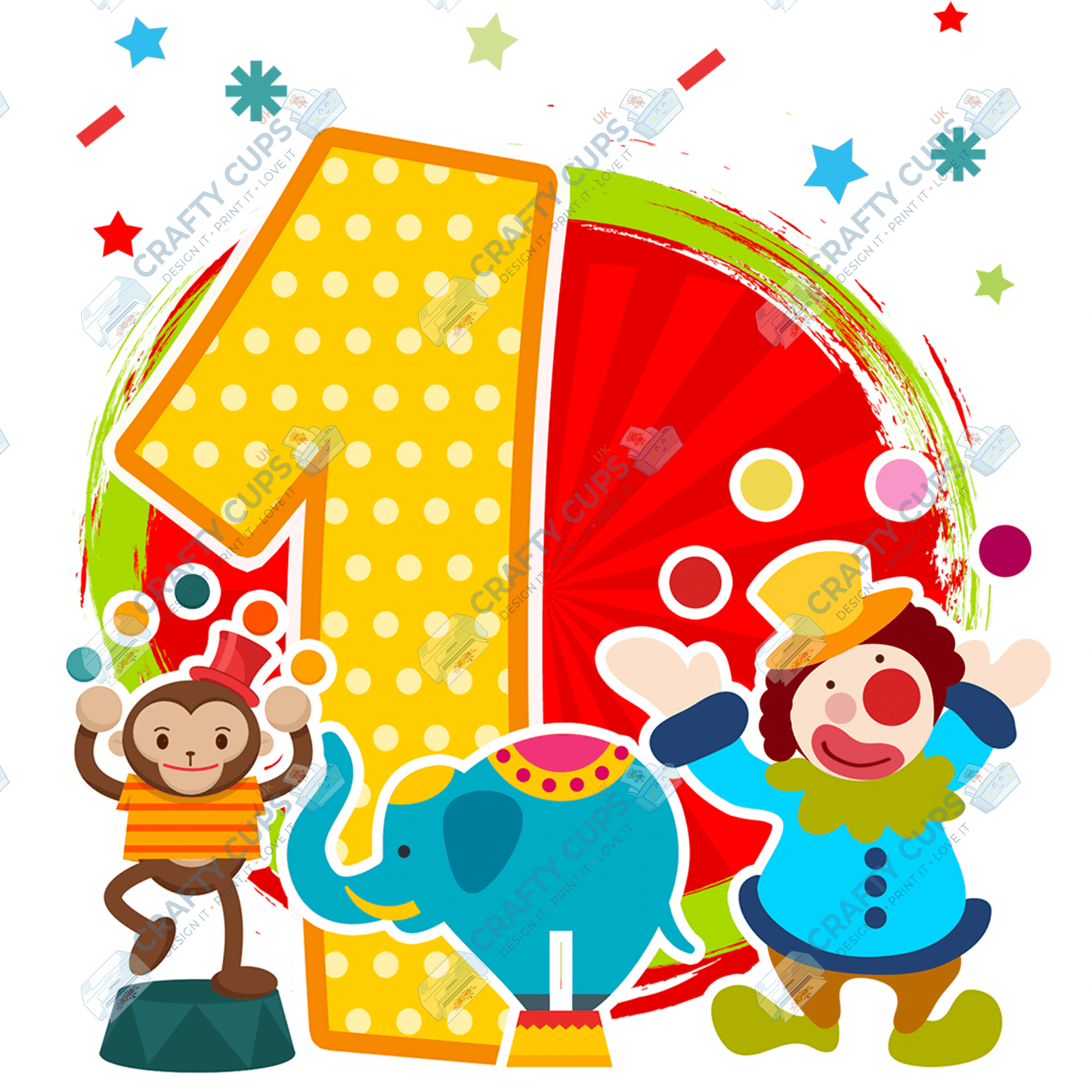 Circus DTF Transfer for Kids (Ages 1–5) – Fun Carnival Design for Shirts & Outfits