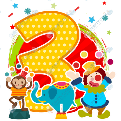Circus DTF Transfer for Kids (Ages 1–5) – Fun Carnival Design for Shirts & Outfits