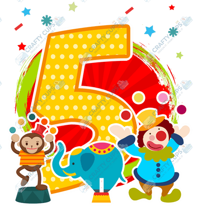 Circus DTF Transfer for Kids (Ages 1–5) – Fun Carnival Design for Shirts & Outfits