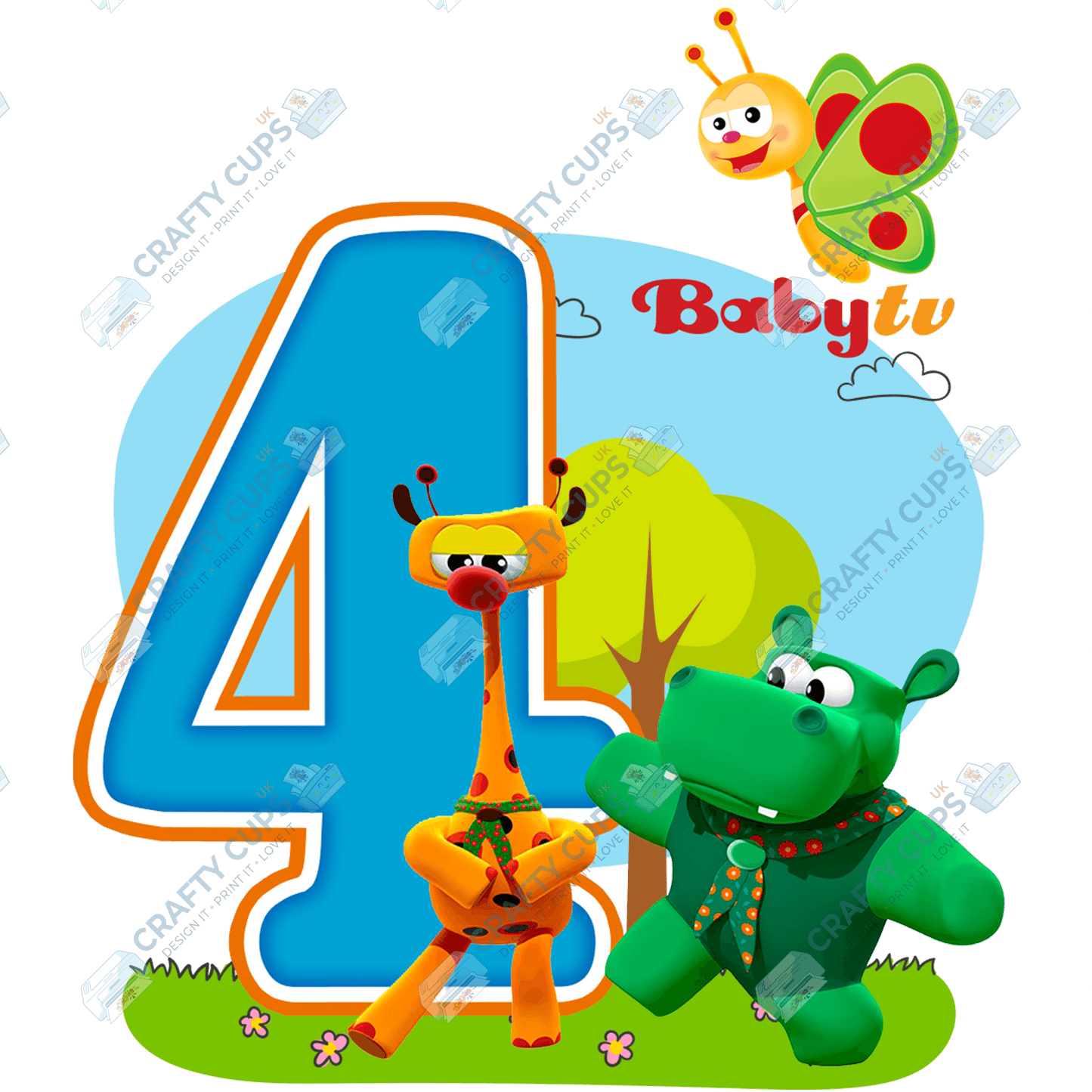 BabyTV DTF Transfers – Cute Designs for Ages 1–5