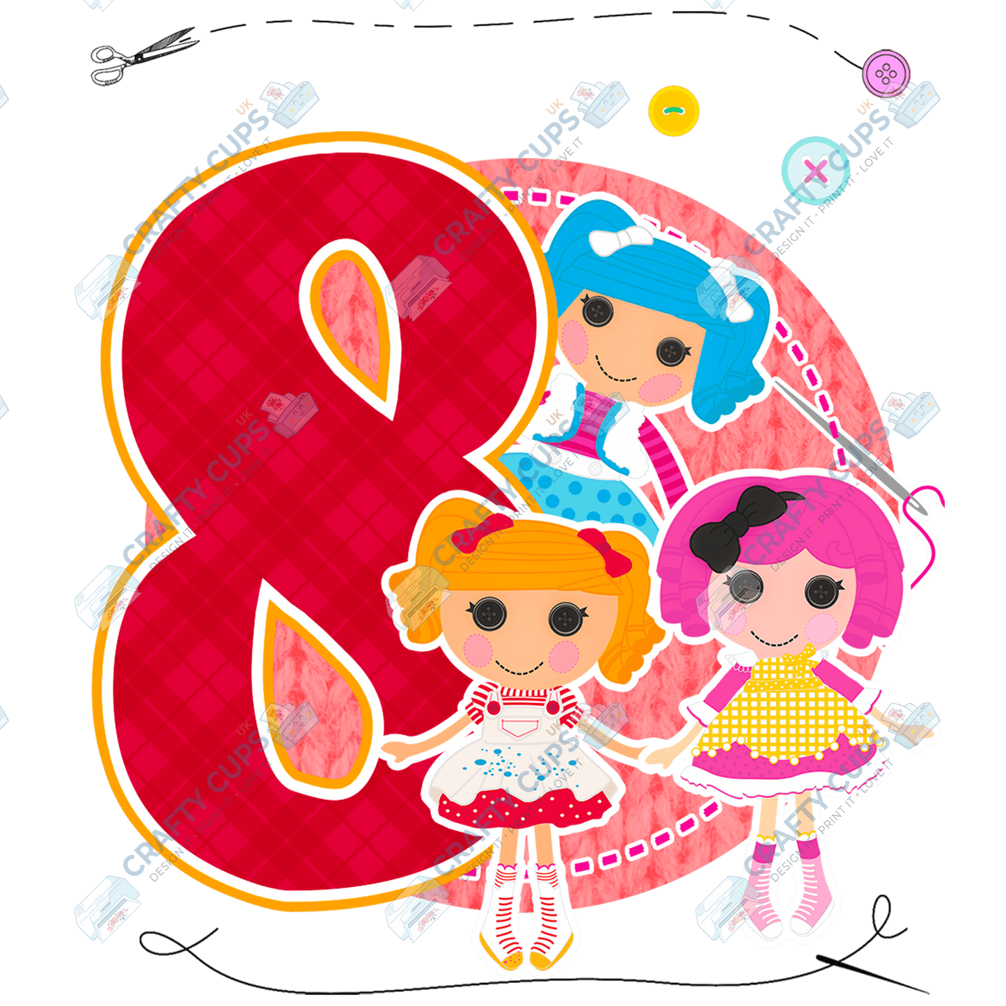 Sew Doll DTF Transfers – Cute Designs for Ages 4–8 (4"–10")