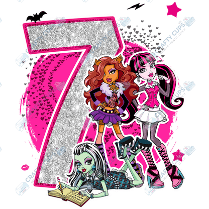 Spooky Glam Monster DTF Transfers – Cool Designs for Ages 4–8 (4"–10")