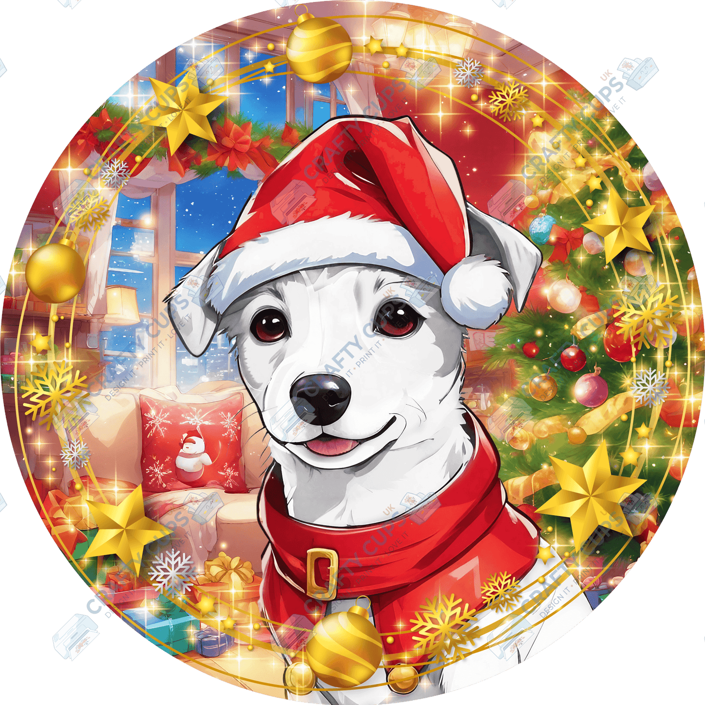 Christmas Dog Breeds DTF Transfer – Exclusive Secret Sub Design | Various Sizes – Crafty Cups UK