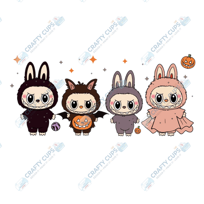 Chibi Monsters Halloween DTF Transfer – Cute Anime Style Various Sizes & Designs