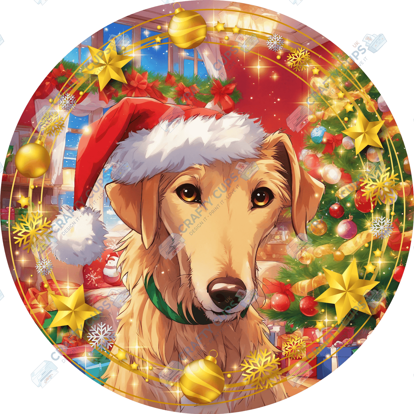 Christmas Dog Breeds DTF Transfer – Exclusive Secret Sub Design | Various Sizes – Crafty Cups UK