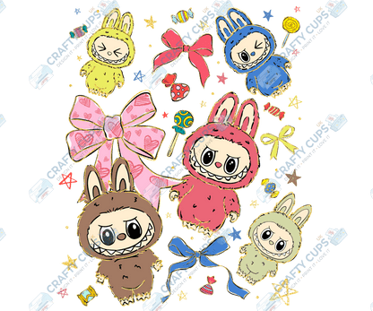 Chibi Monsters DTF Transfer – Cute Anime Style Various Sizes & Designs