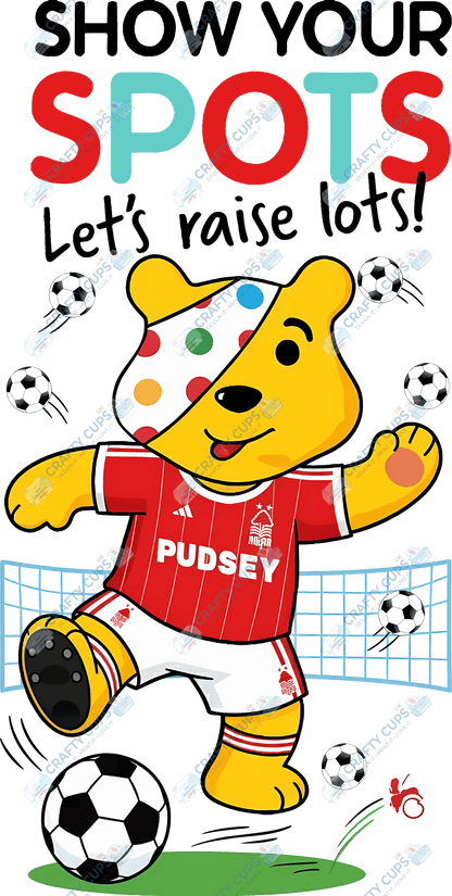 Children in Need Football DTF Transfers – Pudsey Bear Designs (4"–10")