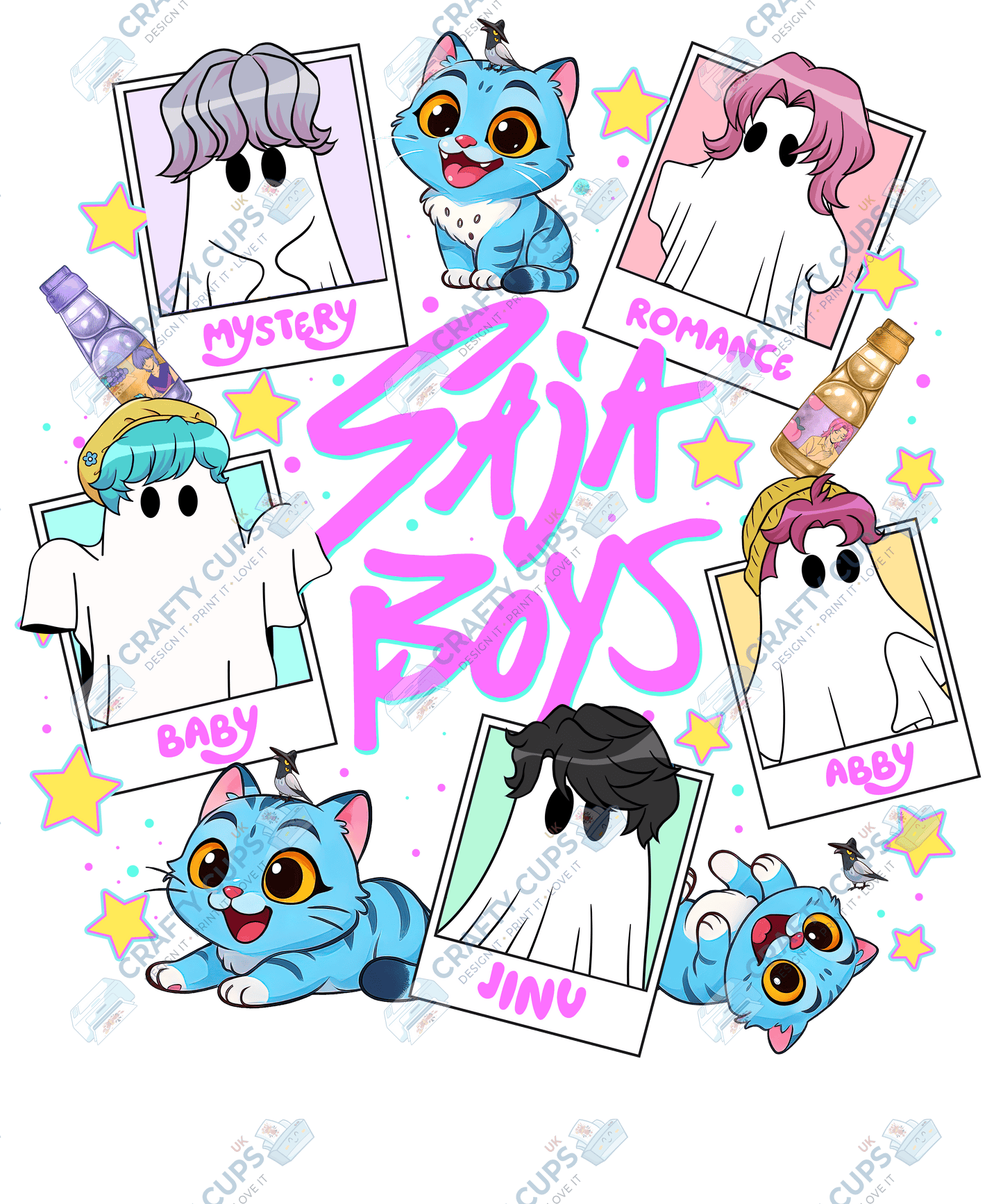 Halloween Demon Hunters DTF Transfer – Spooky Anime Style Design, Various Sizes & Heat Press Ready