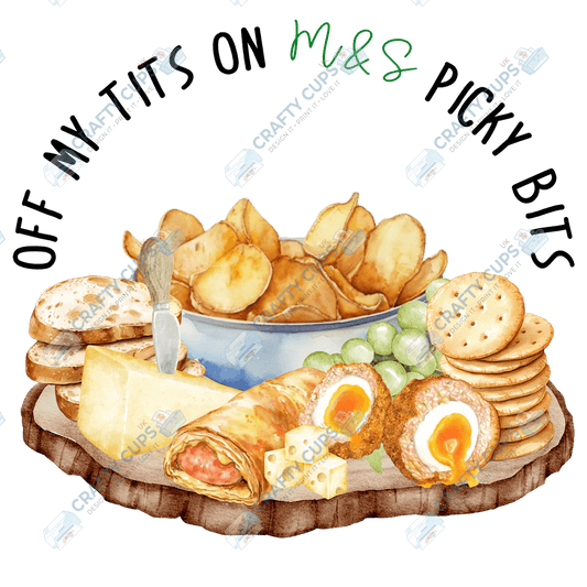 Off My Tits On Picky Bits – Limited Edition DTF Transfer by The Silly Sloth | Various Sizes & Designs | Only 100 Prints