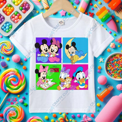 Character Squares DTF Transfers – Fun Character Designs (4"–10")