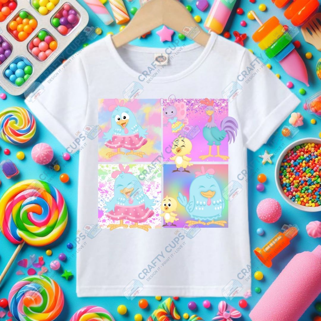 Character Squares DTF Transfers – Fun Character Designs (4"–10")